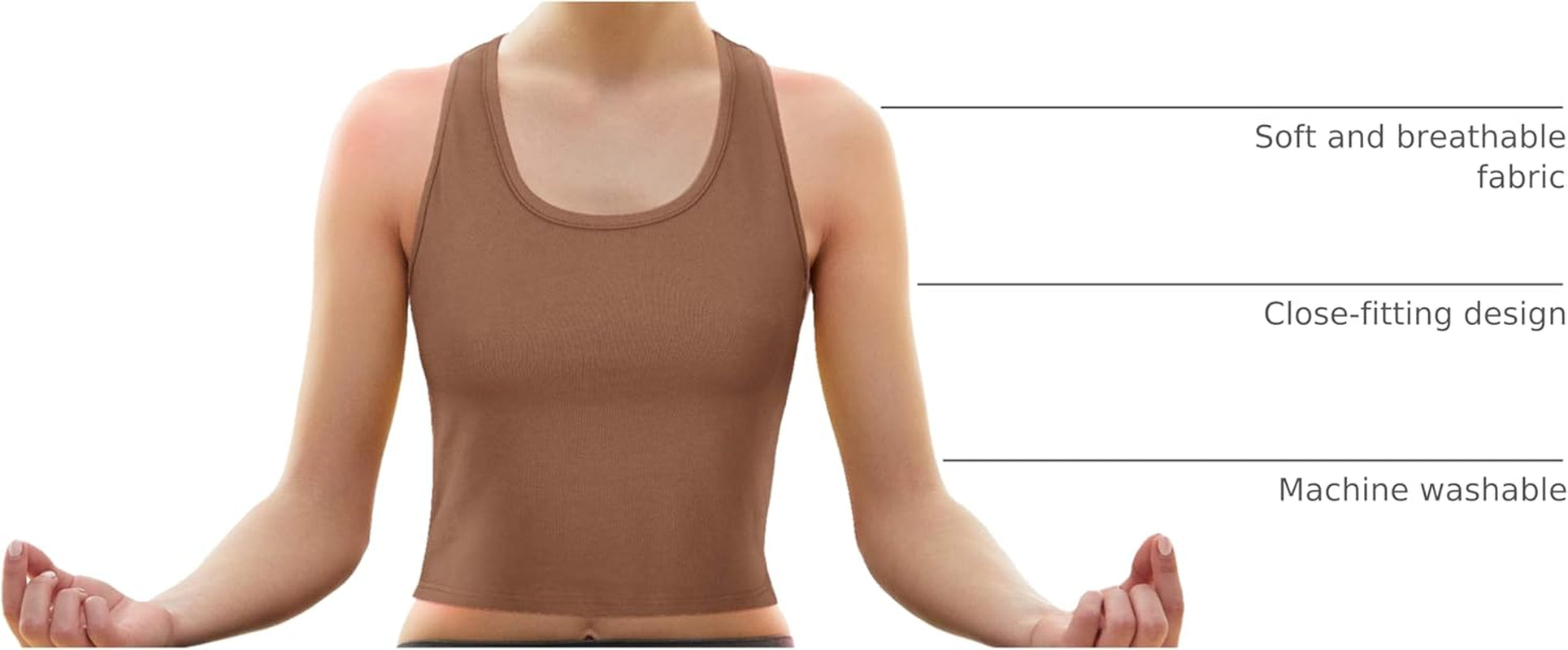 4 Pieces Basic Workout Crop Tank Tops Sleeveless Racerback Sport Tank Top for Women Yoga Running